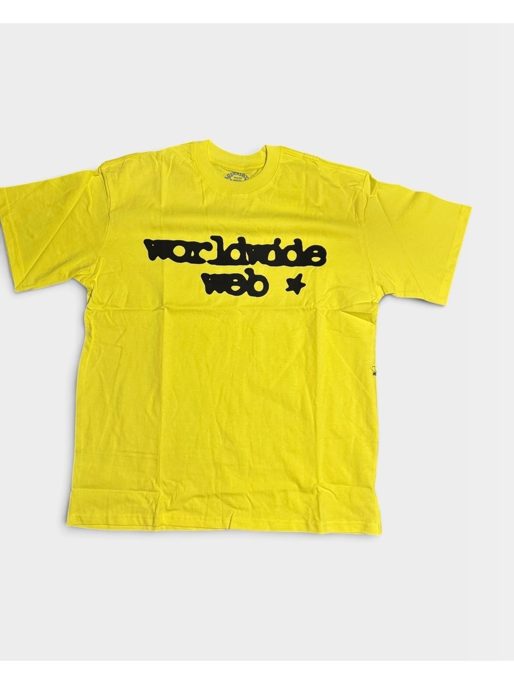 Sp5der yellow Worldwide Web T-shirt